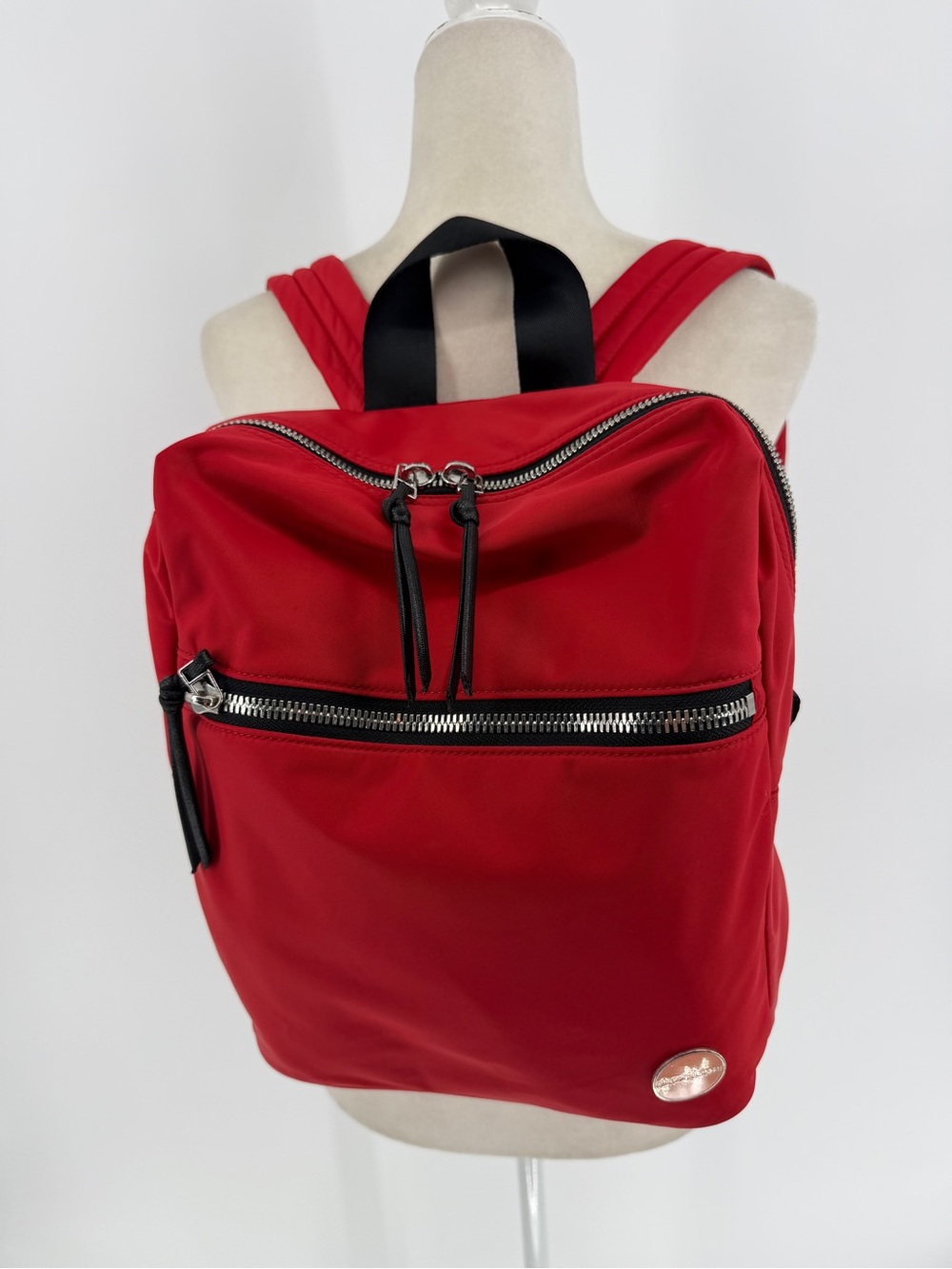 Shortly Love Ace Red Nylon Medium Backpack